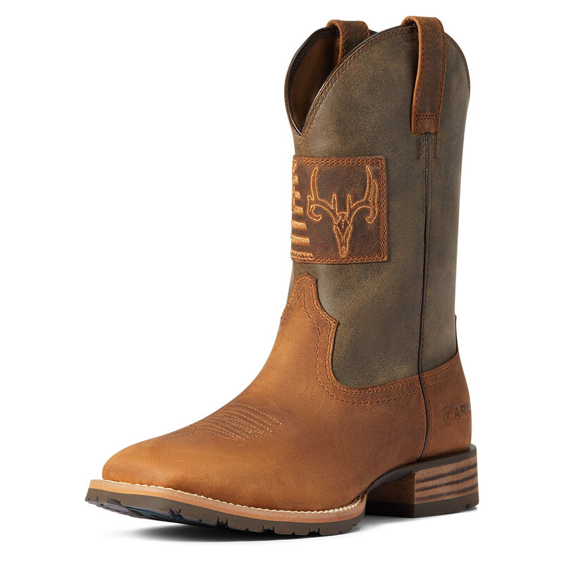 Ariat Hybrid Patriot Country - Miesten Ruskea Bootsit ( FJQHDM-765 )